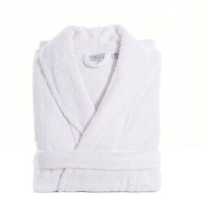 Linum Home Textiles 100% Turkish Cotton Unisex Terry Cloth Bathrobe White L/XL